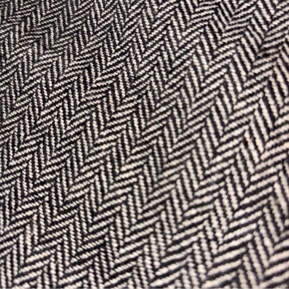 Carole Little Women’s Size 8 Wool Blend Black Grey A-Line Skirt Belt Chevron - Picture 6 of 8